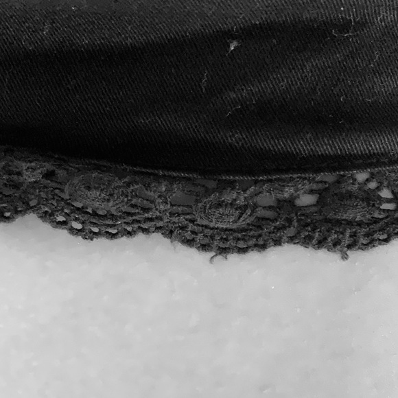 Black Lace Trimmed shorts - Picture 2 of 5